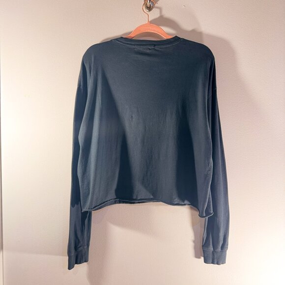 Daydreamer LA AC/DC Cropped Long Sleeve Band Tee Vintage Rock Graphic Size S - Picture 2 of 10